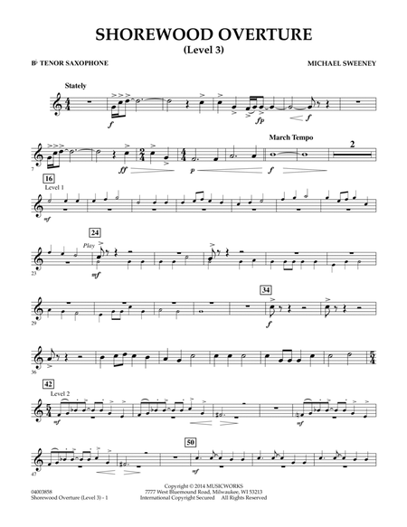 Shorewood Overture (for Multi-level Combined Bands) - Bb Tenor Saxophone (Level 3)