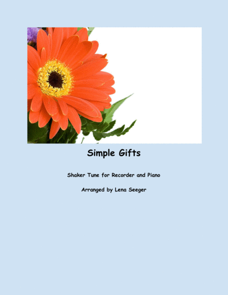 Simple Gifts (Recorder and Piano) image number null