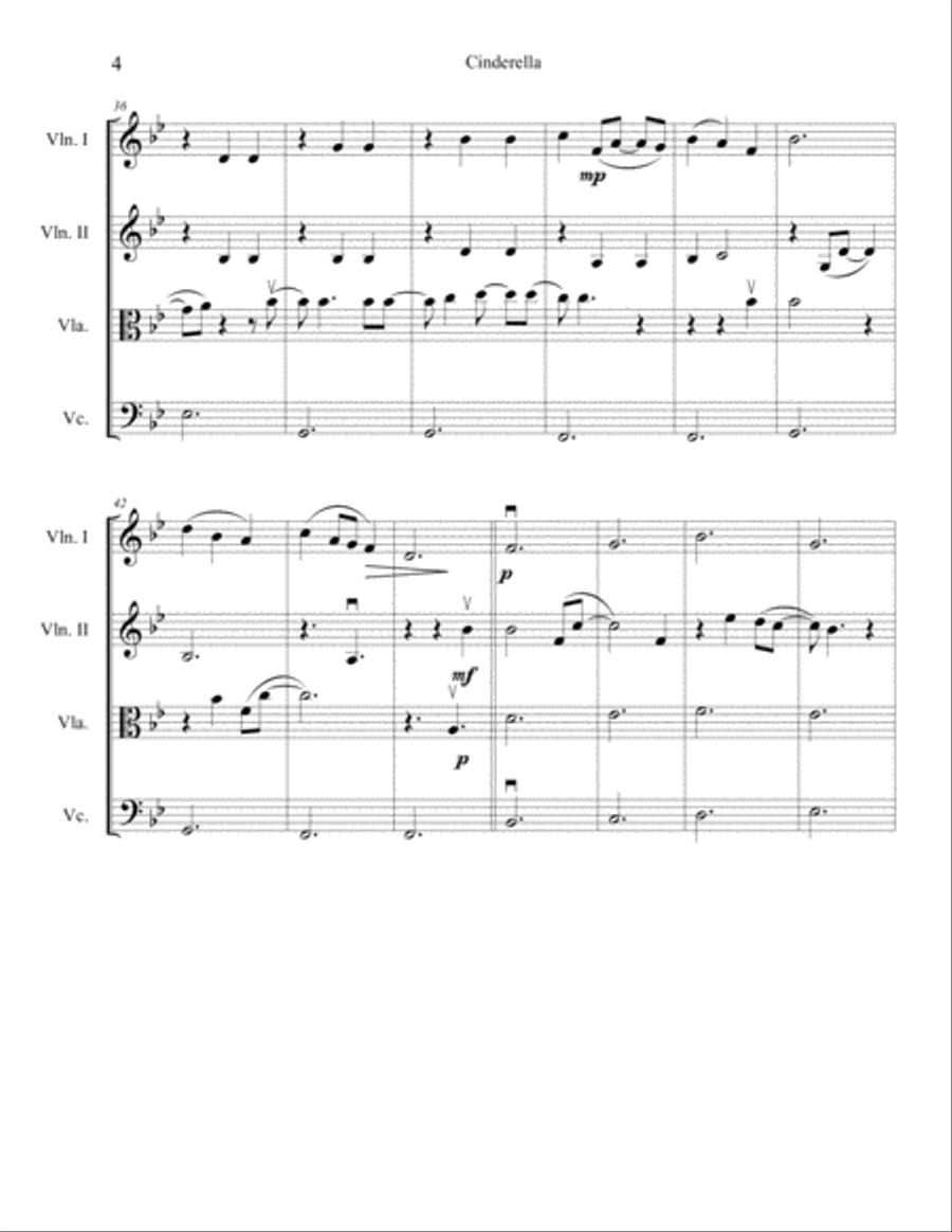 Cinderella String Quartet scores gallery preview page 5