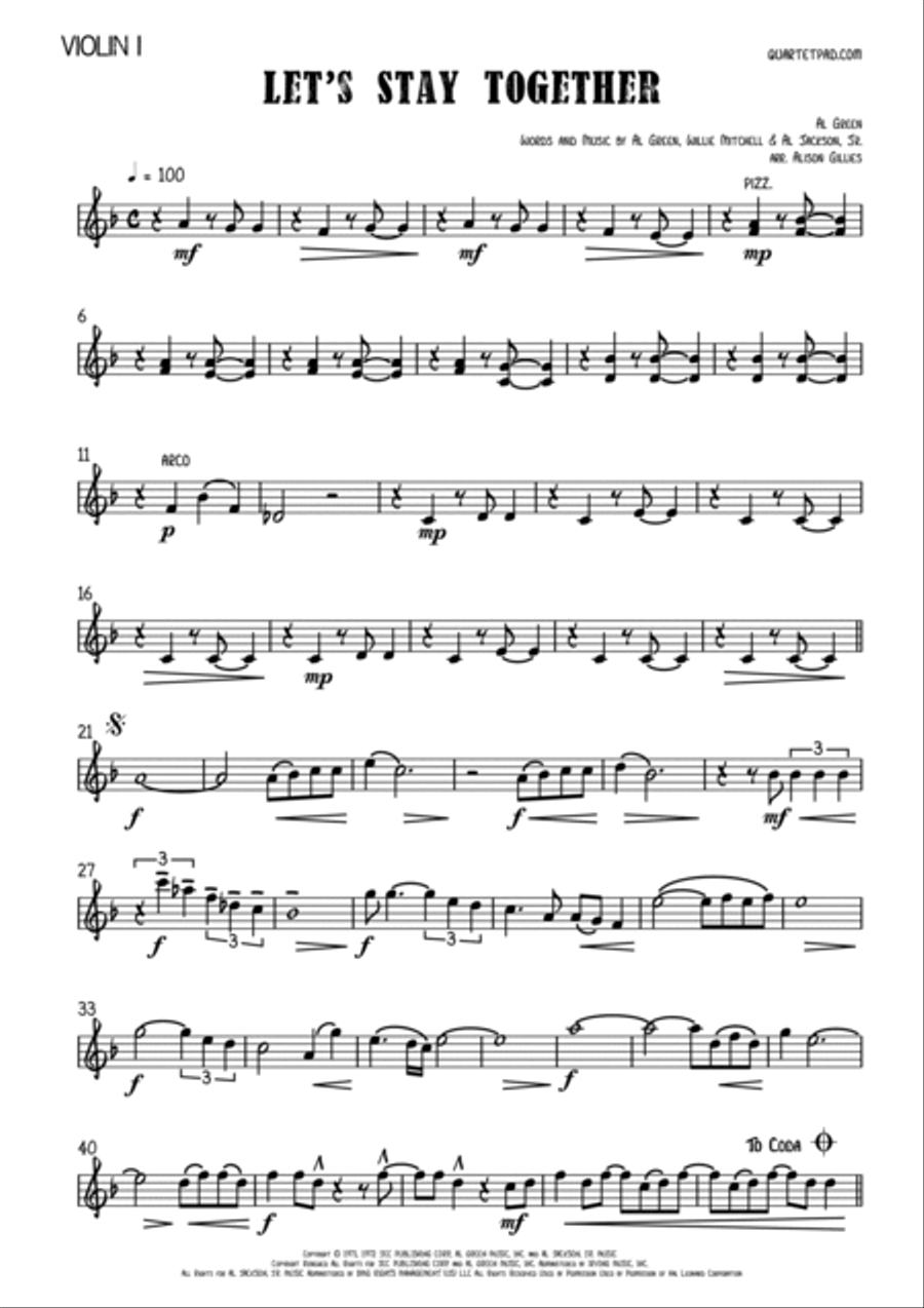 Let's Stay Together String Trio scores gallery preview page 5