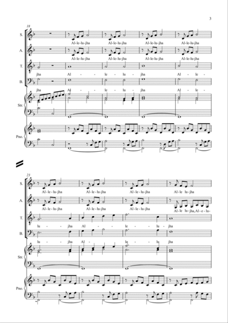 The Departed (Oratorio) mov 7 Allelujha Small Ensemble scores gallery preview page 3