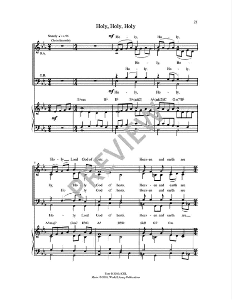 Mass of Wisdom - Choral Edition 4-Part scores gallery preview page 10
