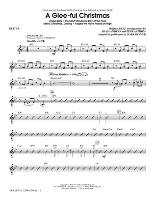 Book cover for A Glee-ful Christmas (Choral Medley)(arr. Mark Brymer) - Guitar