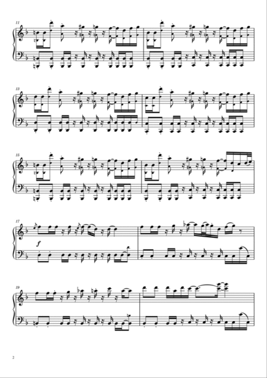 Megalovania Megalovania Piano Solo scores gallery preview page 2