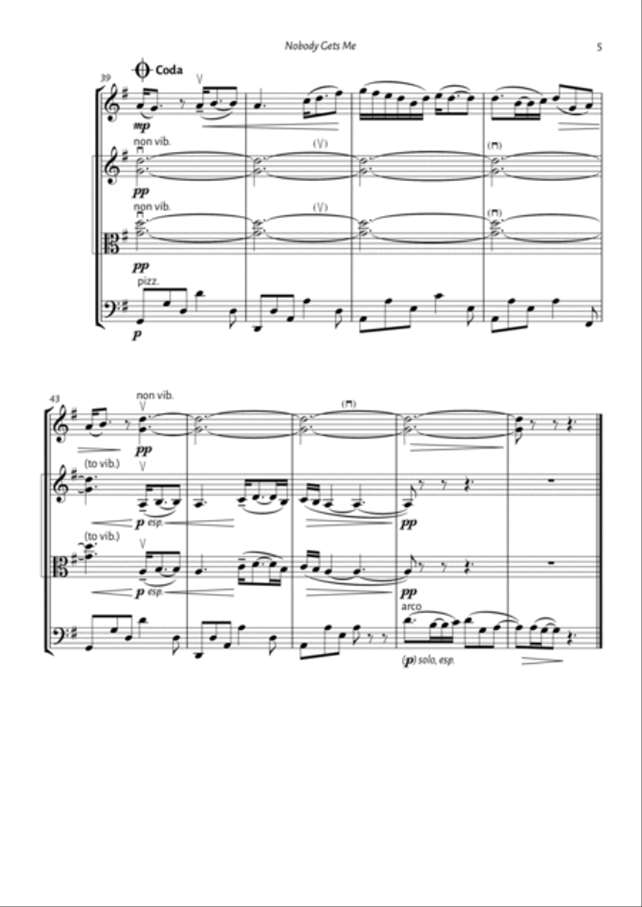 Nobody Gets Me String Trio scores gallery preview page 5