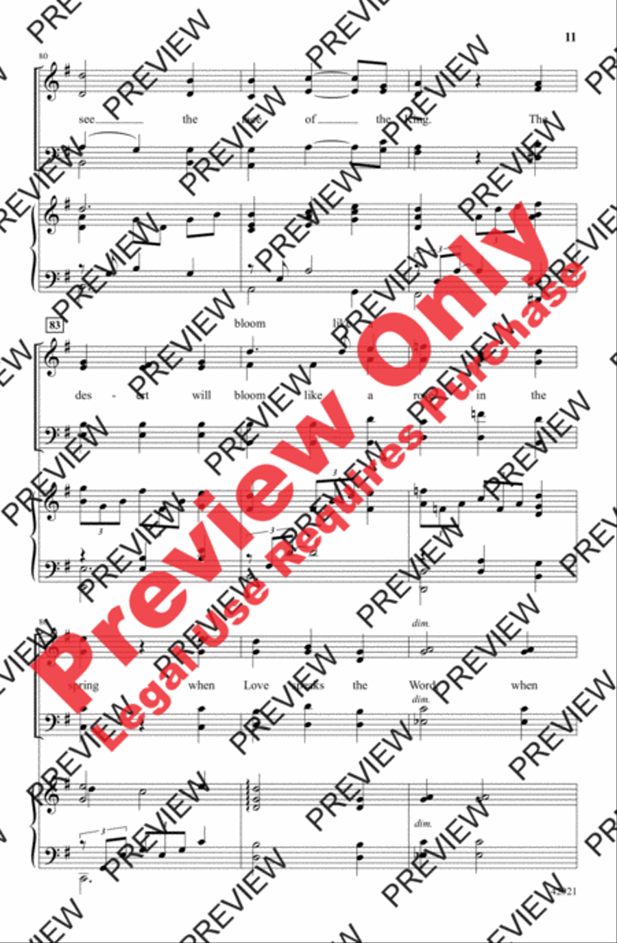 When Love Speaks the Word 4-Part scores gallery preview page 11