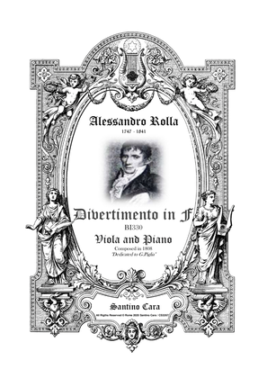 Rolla A - Divertimento in F major BI 330 - for Viola and Piano - Score and Part