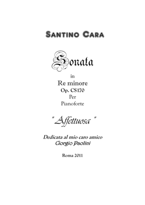 Sonata in D minor for piano (without structure)