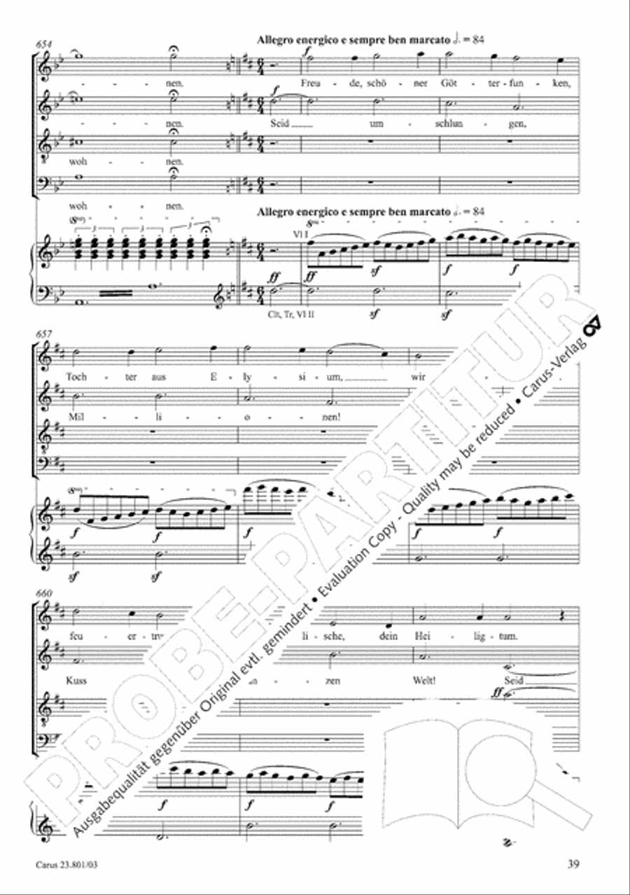 Symphony No. 9, Op. 125 - Finale (Choral Symphony) 4-Part scores gallery preview page 40