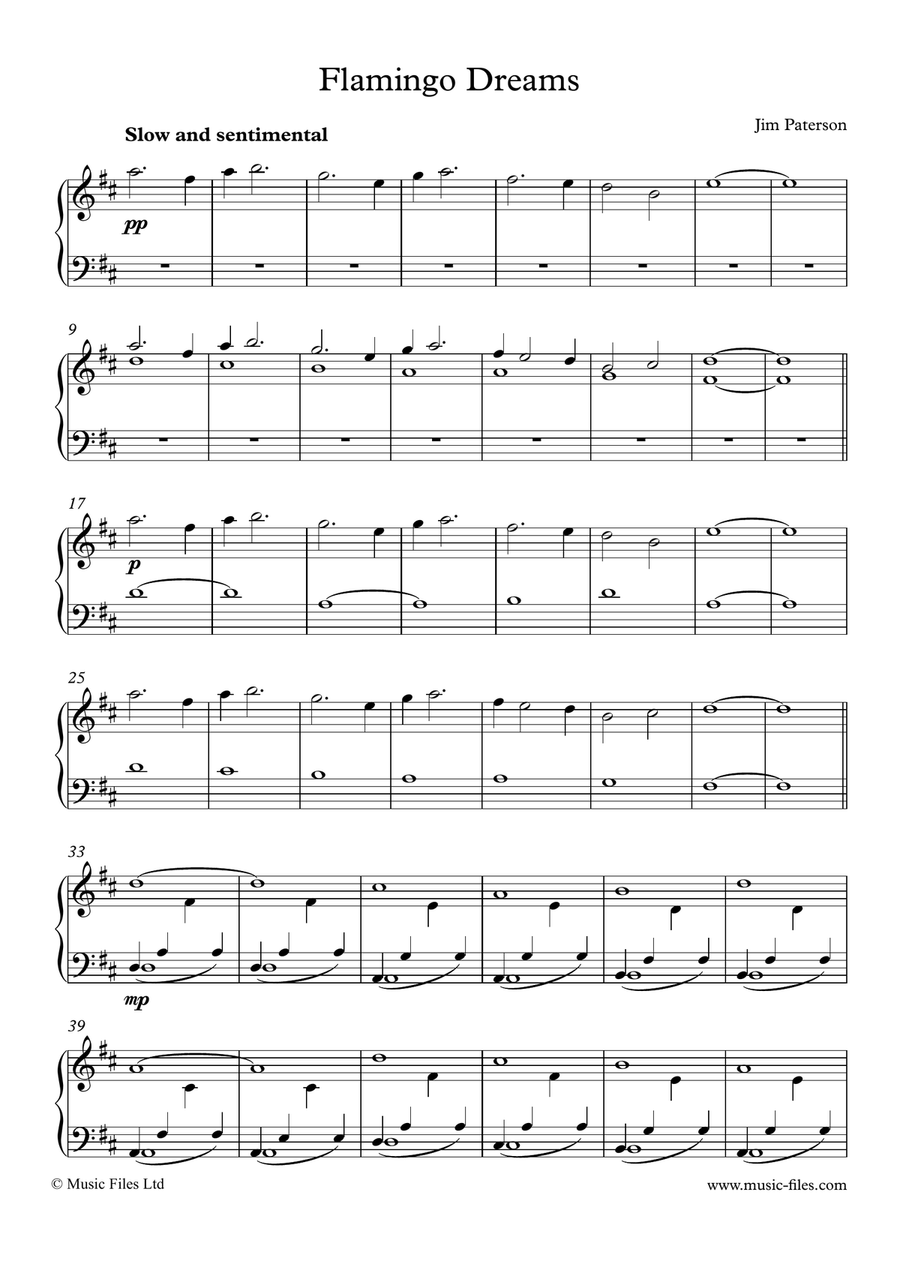 Flamingo Dreams - Piano Solo Piano Solo scores gallery preview page 1