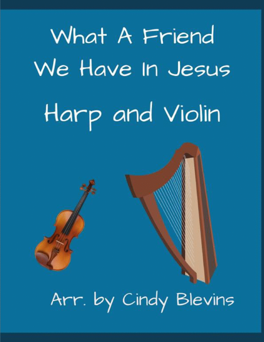 What A Friend We Have In Jesus, for Harp and Violin String Duet scores gallery preview page 1