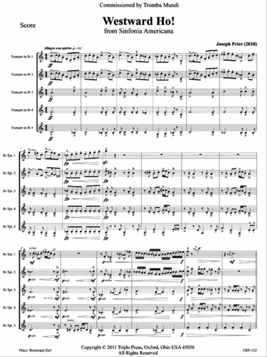 Westward Ho! Westward Ho! Small Ensemble scores gallery preview page 2