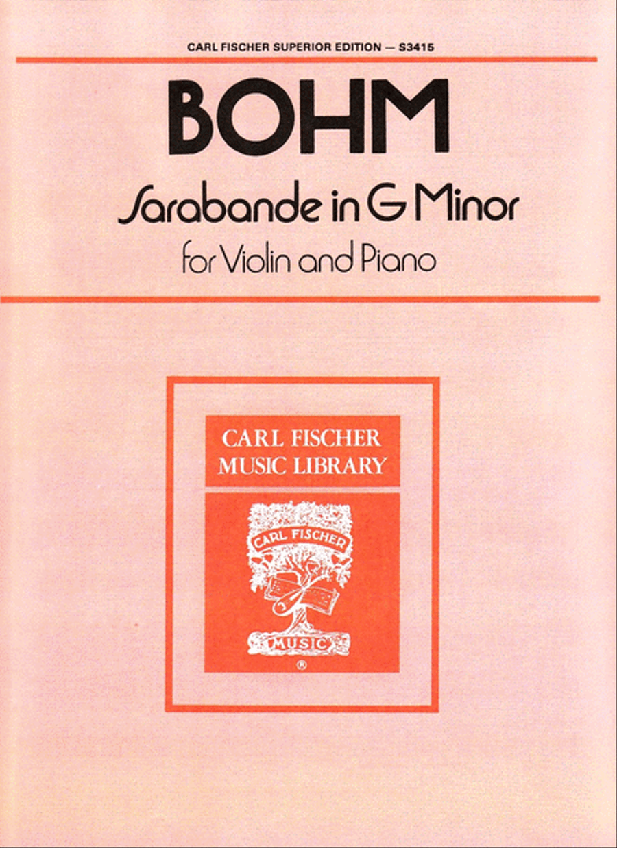 Sarabande in G Minor Violin Solo scores gallery preview page 1