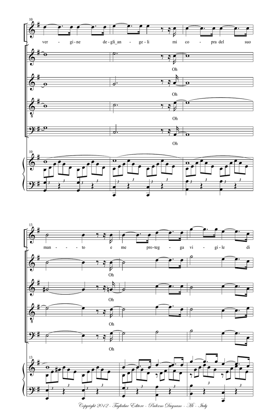 LA VERGINE DEGLI ANGELI - G. Verdi - For Solo and SATB Choir and Piano/Org. - Score Only LA VERGINE DEGLI ANGELI - G. Verdi - For Solo and SATB Choir and Piano/Org. - Score Only 4-Part scores gallery preview page 4