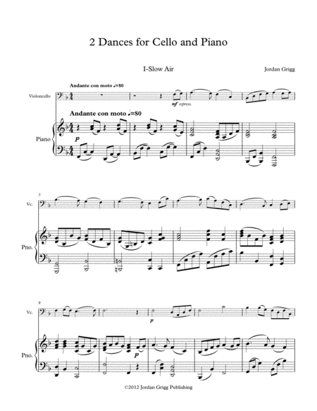 Two Dances for Cello and Piano image number null