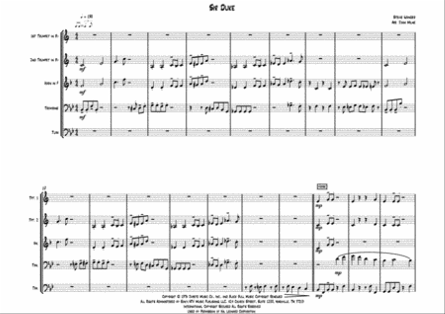 Sir Duke Brass Ensemble scores gallery preview page 2