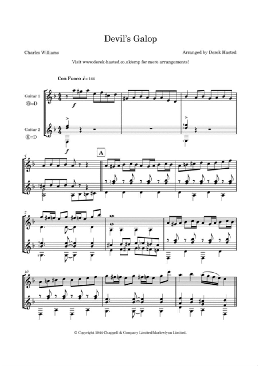Devil's Galop Guitar scores gallery preview page 4