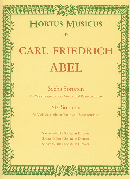 Sechs Sonaten fur Viola da gamba (Violine, Flote) und Basso continuo. Heft 1