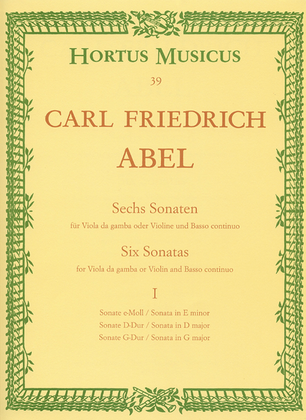 Book cover for Sechs Sonaten für Viola da gamba (Violine, Flöte) und Basso continuo. Heft 1