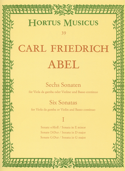 Sechs Sonaten für Viola da gamba (Violine, Flöte) und Basso continuo. Heft 1