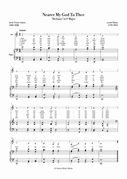 Mason - Nearer My God To Thee (Bethany) for Alto & Piano - Easy image number null