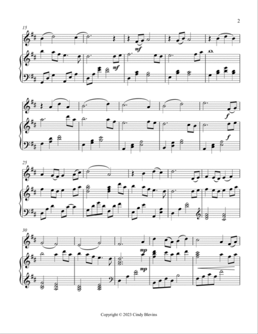Down By the Sally Gardens, Harp and Tin Whistle (D) Harp scores gallery preview page 3