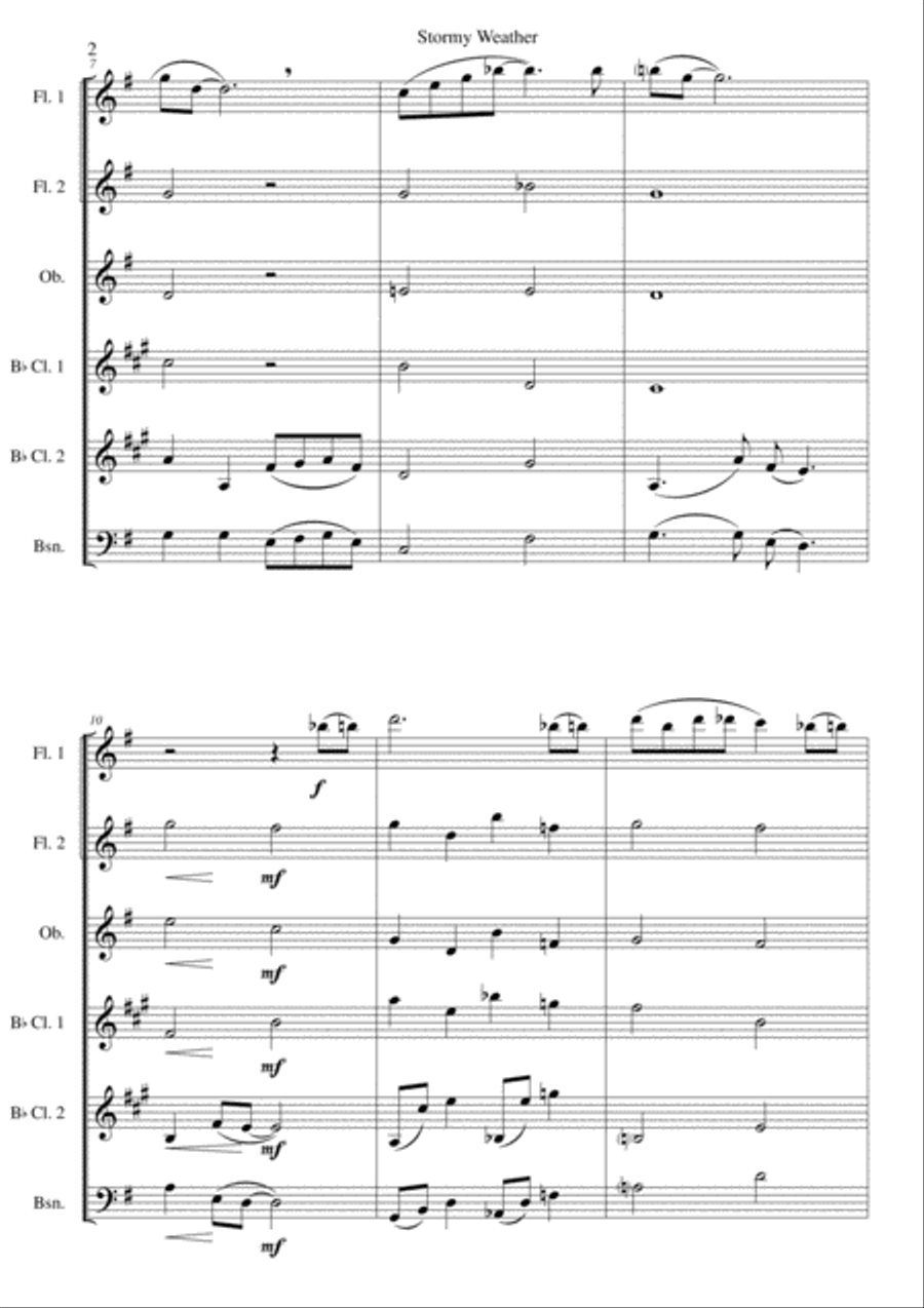 Stormy Weather Stormy Weather Woodwind Ensemble scores gallery preview page 2