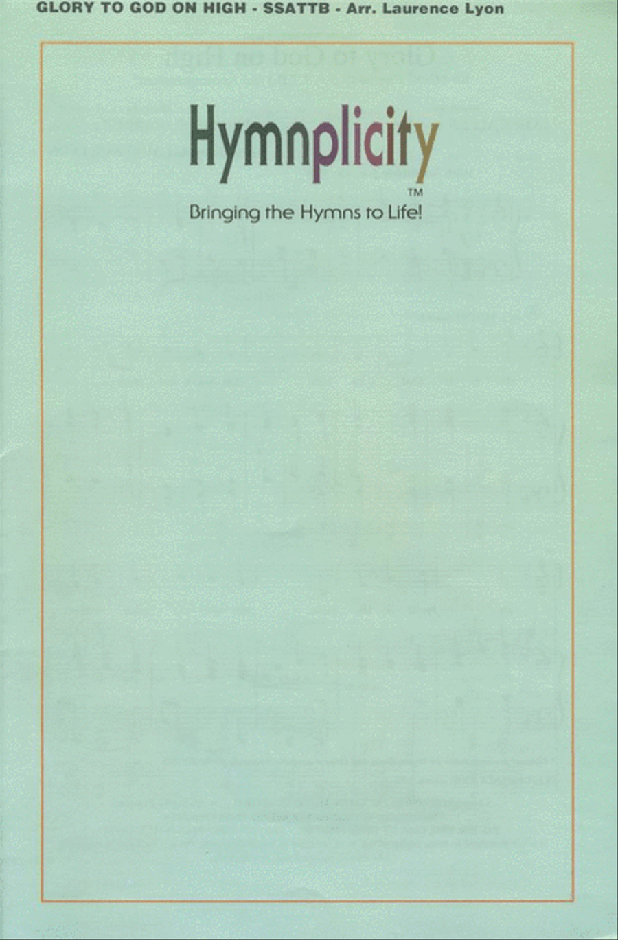 Glory to God on High - Instrumental Parts Packet 4-Part scores gallery preview page 1