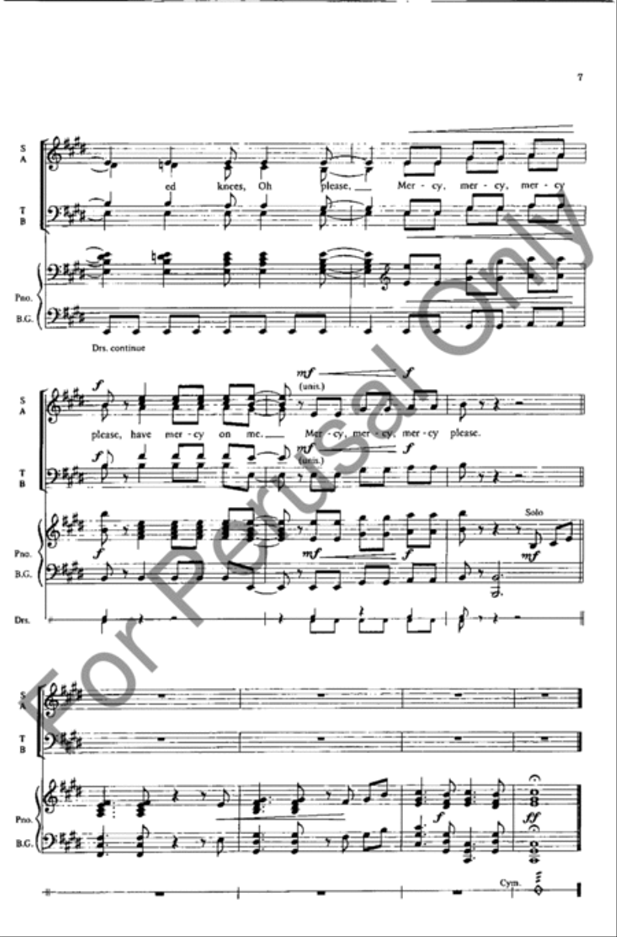 Mercy, Mercy, Mercy Mercy, Mercy, Mercy 4-Part scores gallery preview page 6