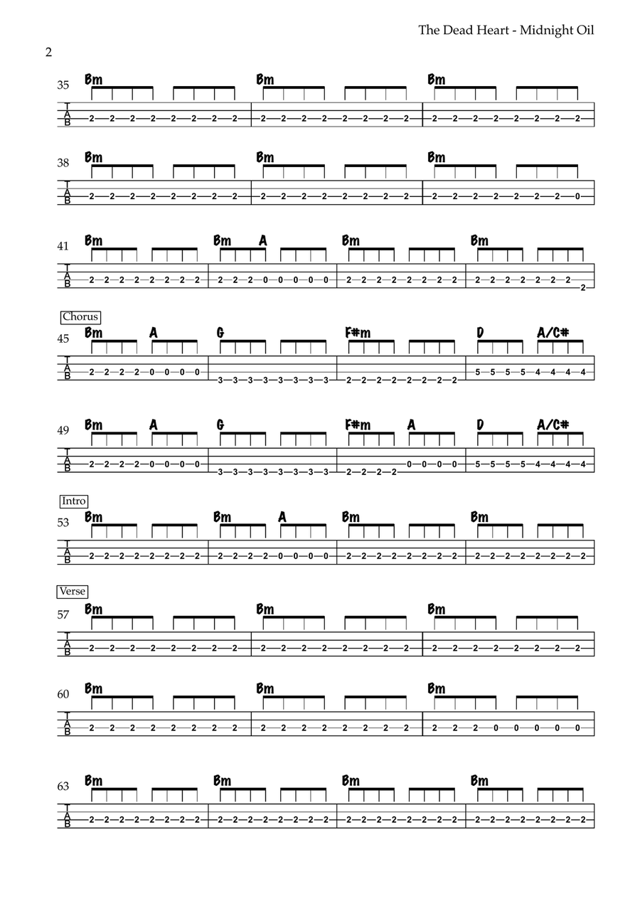 The Dead Heart Acoustic Guitar scores gallery preview page 2