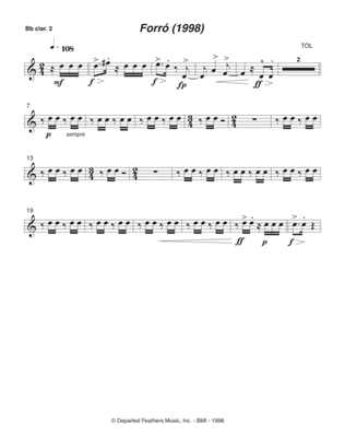 Forró (1998) clarinet 2 part