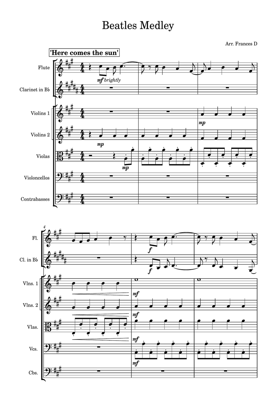 Here Comes The Sun Chamber Orchestra scores gallery preview page 1