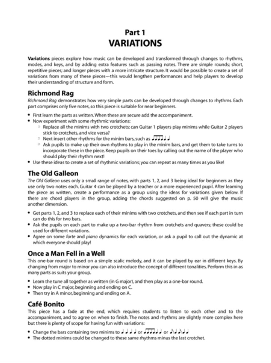 Enjoy Playing Guitar: Ensemble Games Guitar Ensemble scores gallery preview page 2