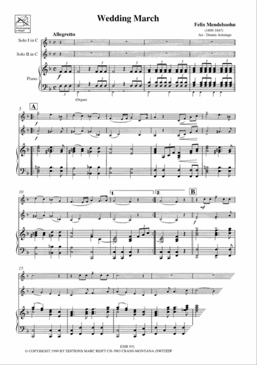 Wedding Music Brass Ensemble scores gallery preview page 3