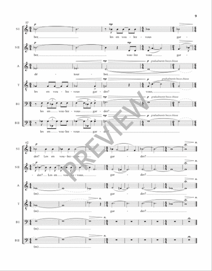 Trois Chansons Trois Chansons Divisi scores gallery preview page 10