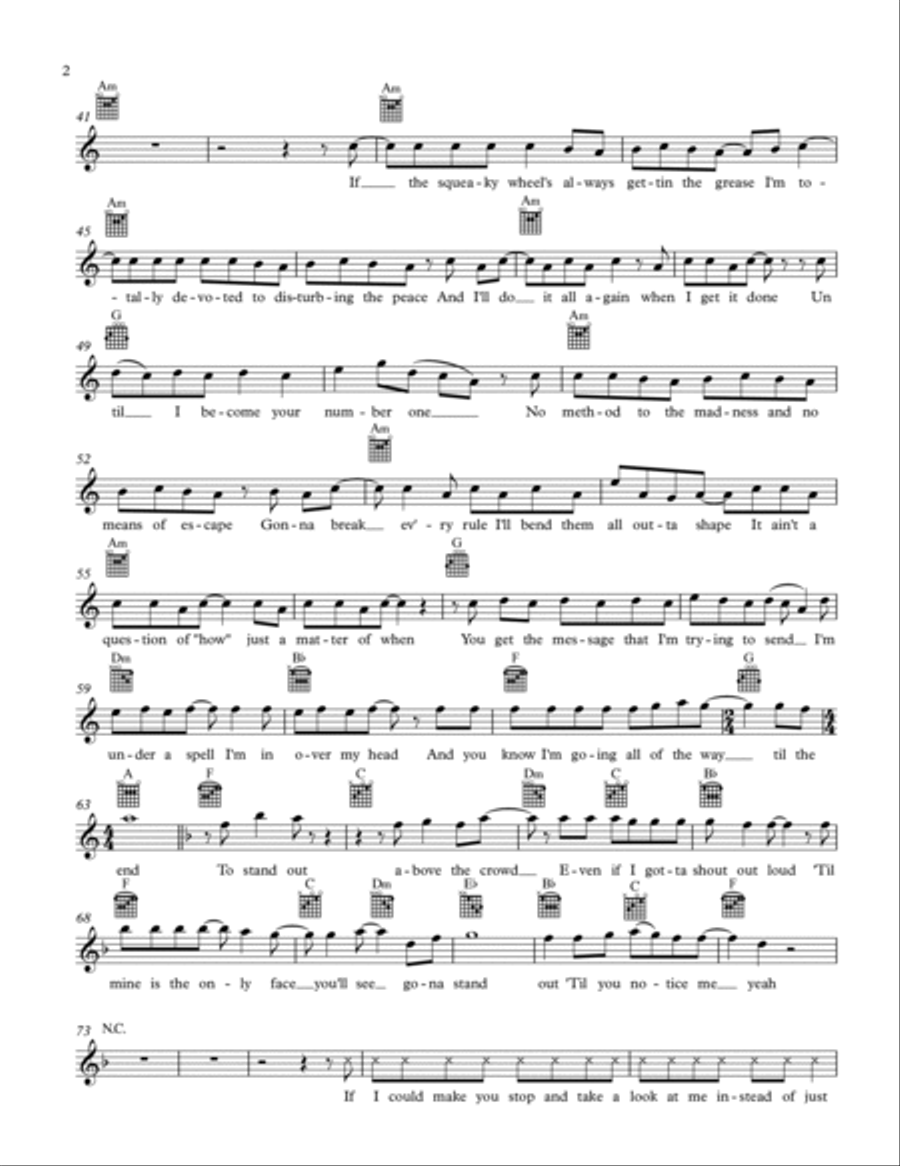 Stand Out Stand Out Piano scores gallery preview page 2