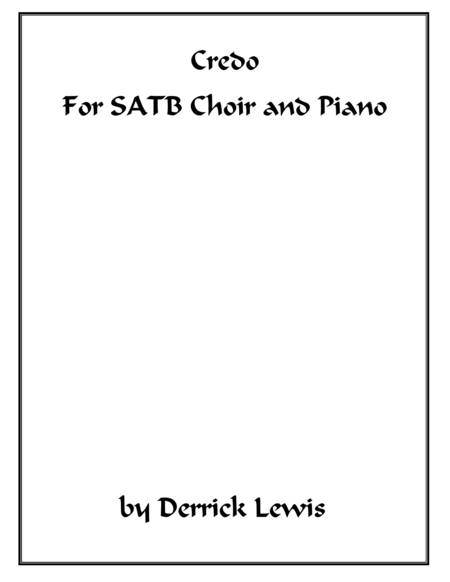 Credo for SATB image number null