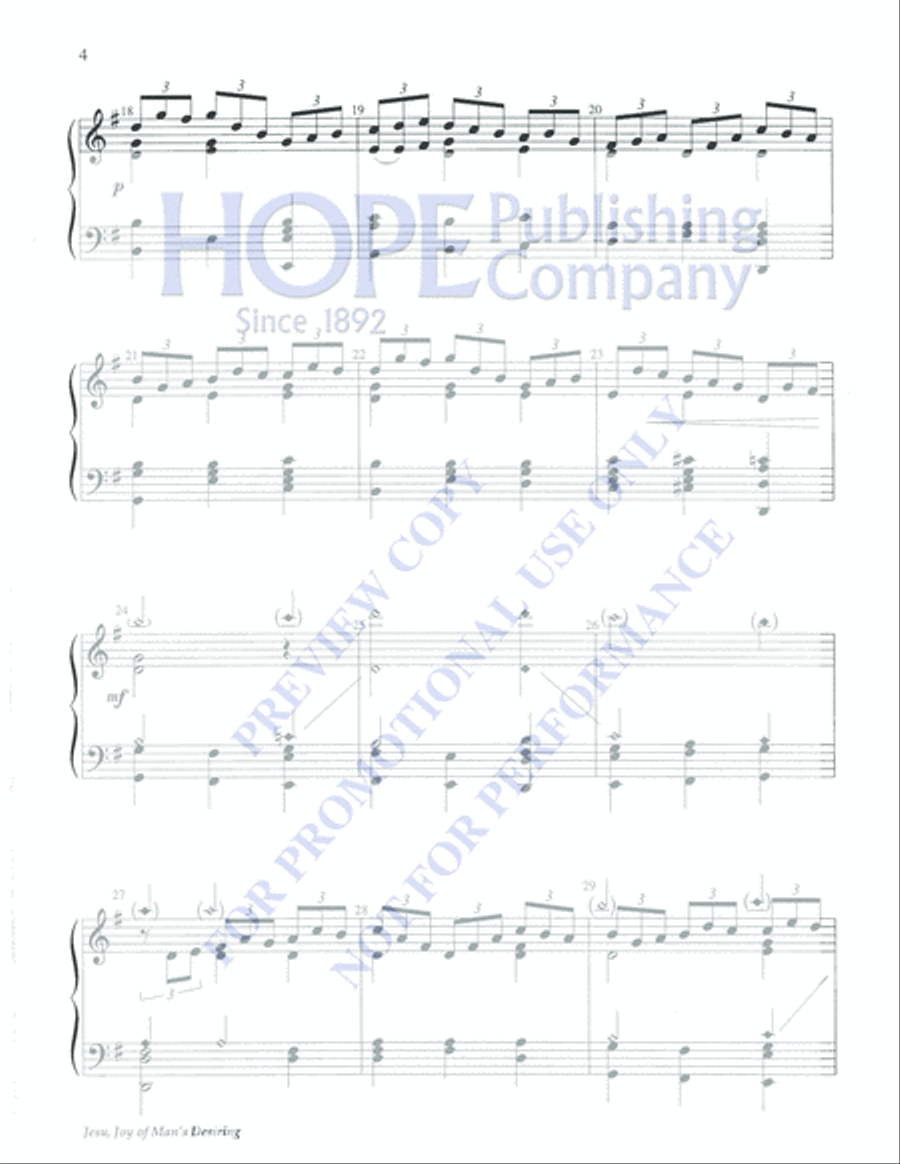 Jesu, Joy of Man's Desiring 5-Octaves scores gallery preview page 4