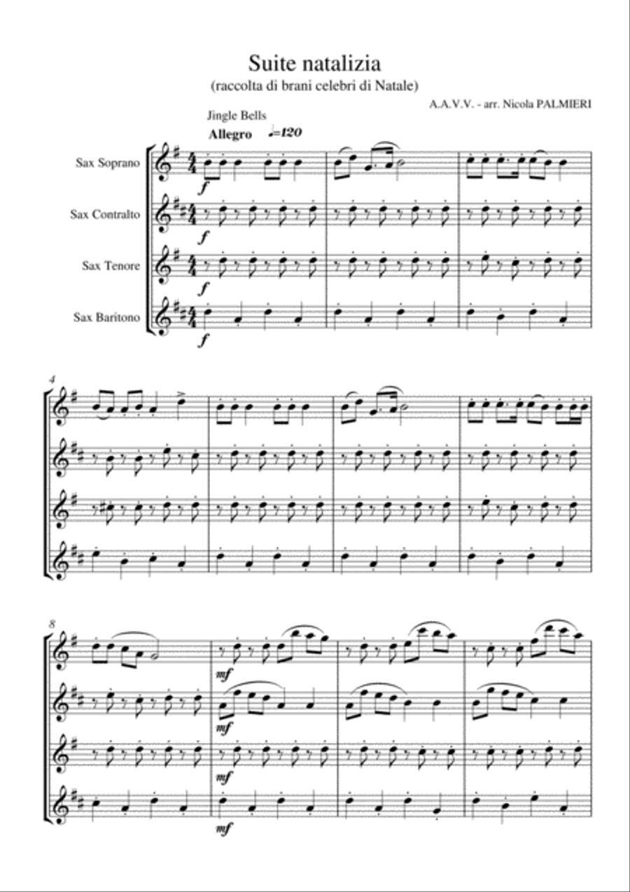 Suite natalizia (raccolta di brani celebri di Natale) Woodwind Quartet scores gallery preview page 3