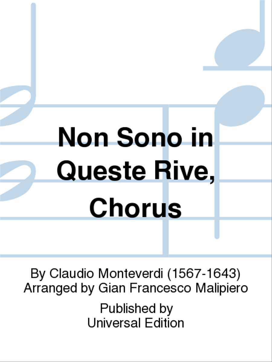 Non Sono in Queste Rive, Chorus Choir scores gallery preview page 1