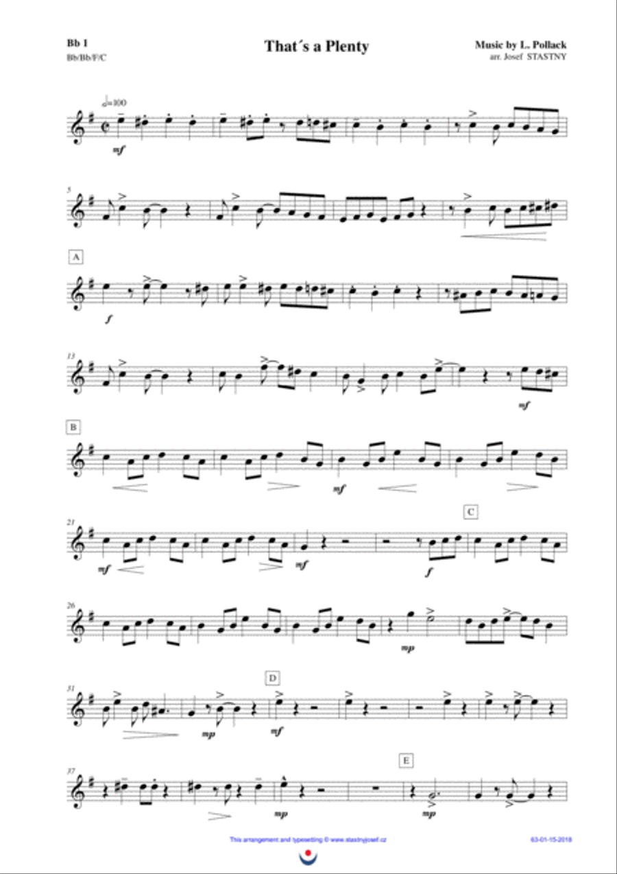 That´s a Plenty Brass Ensemble scores gallery preview page 4