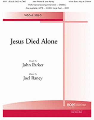 Book cover for Jesus Died Alone