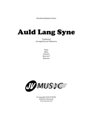 Book cover for Auld Lang Syne for Woodwind Quintet