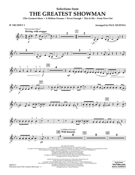 Selections from The Greatest Showman (arr. Paul Murtha) - Bb Trumpet 3
