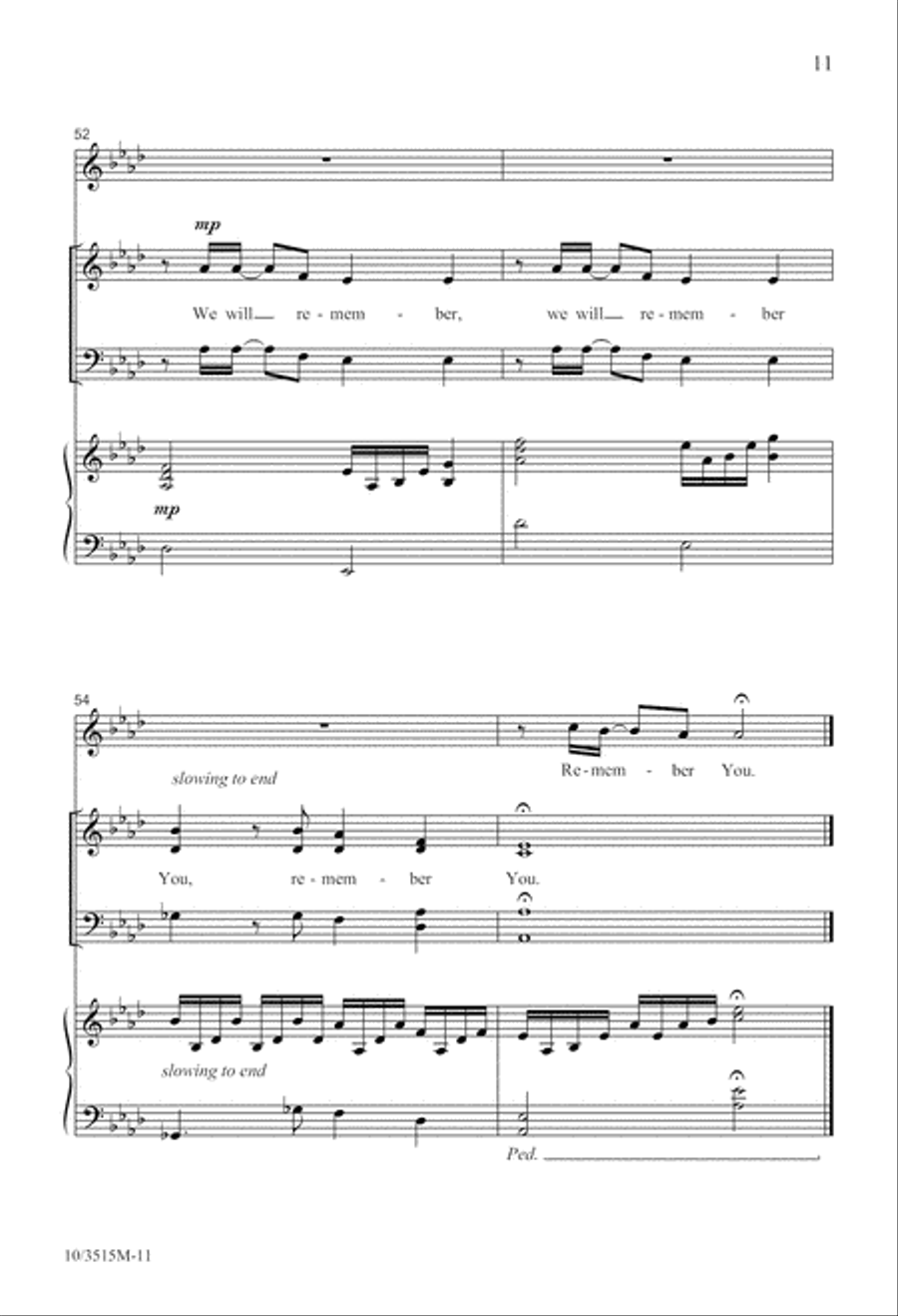 We Remember You 4-Part scores gallery preview page 11