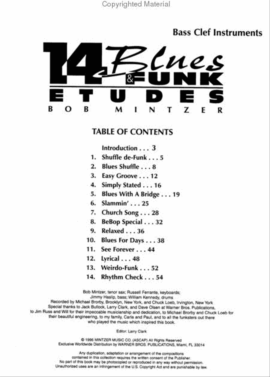 14 Blues & Funk Etudes Trombone scores gallery preview page 2