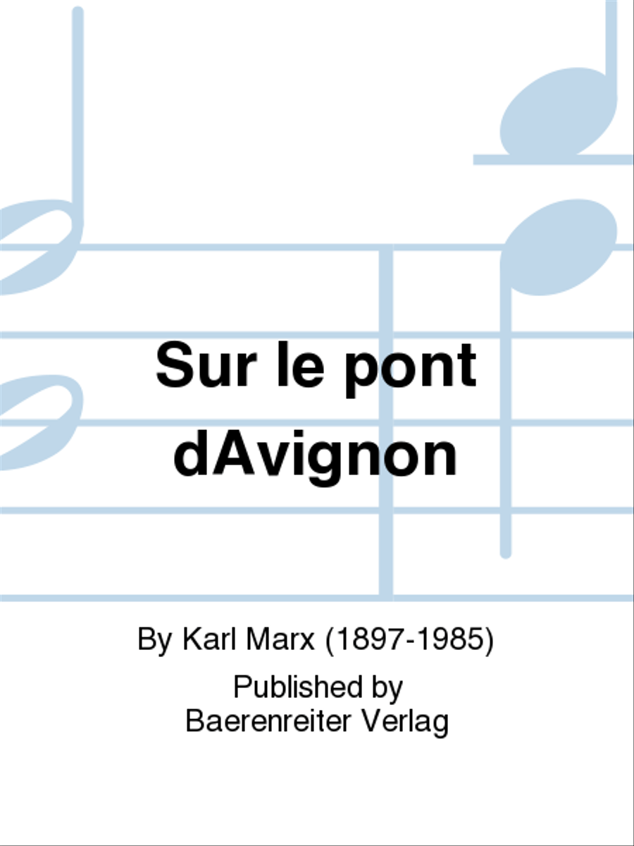 Sur le pont d'Avignon (1958) Children's Choir scores gallery preview page 1
