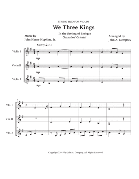 We Three Kings (Violin Trio) image number null