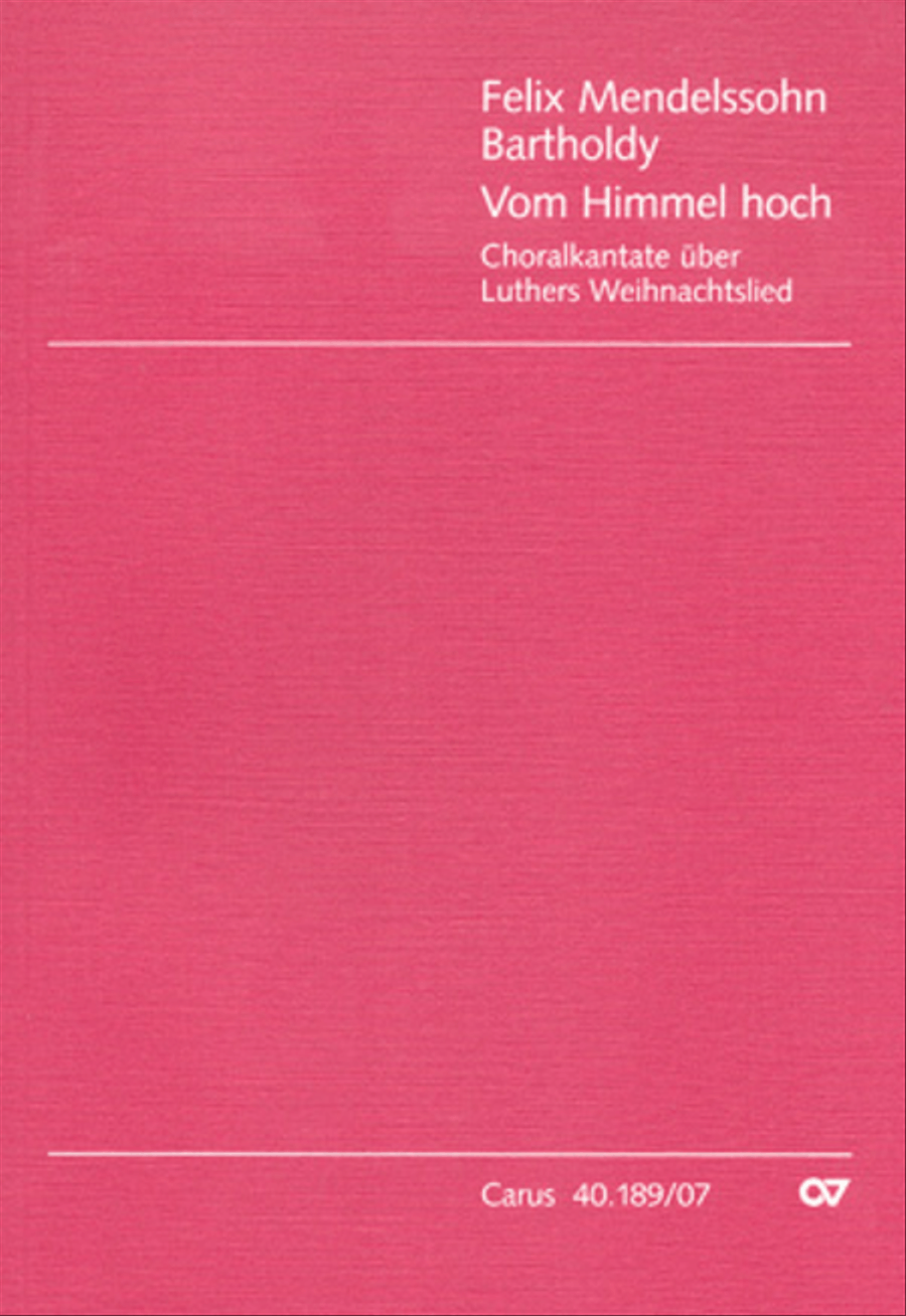 From heav'n on high (Vom Himmel hoch) SSATB scores gallery preview page 1