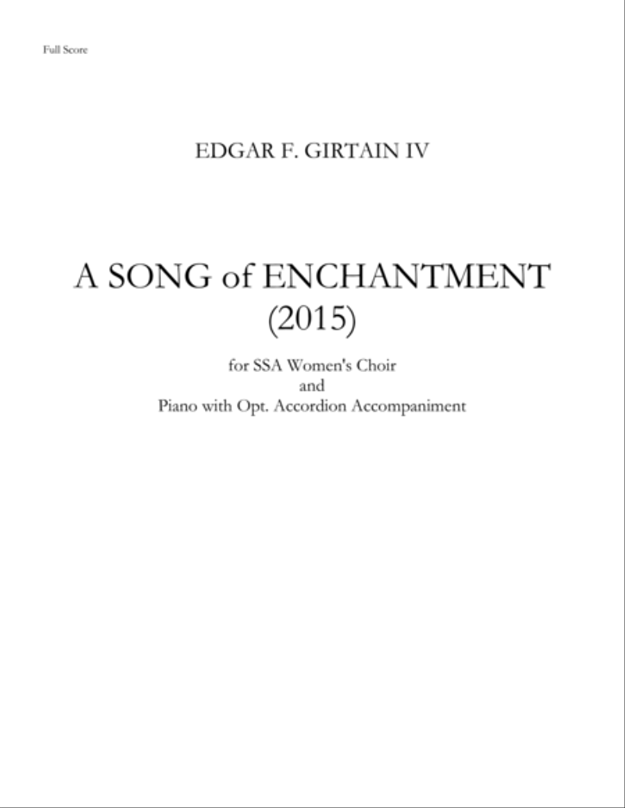 A Song of Enchantment SSA scores gallery preview page 1